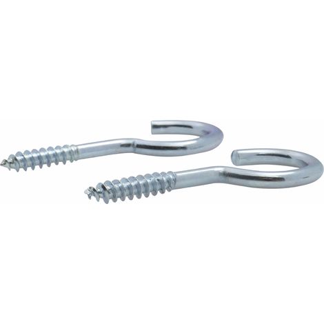 Crochet à visser zingué filet bois Viswood 6x50mm (lot de 2 crochets)