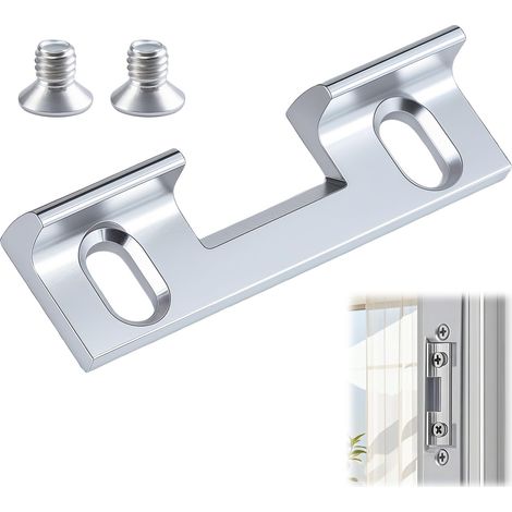 Plaque de Gâche de Remplacement Type 115, Plaque de Gâche Réglable Amovible, 46 x 14,4 x 9 mm, Renfort pour Serrure de Porte d'Entrée, Compatible avec Plaques de Gâche Standard (Entr'axes 32 mm) (1/5)