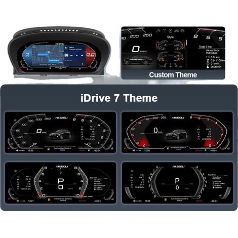Tableau de bord numérique, Carplay sans fil, Support Android Auto, Version Carplay E60 (1/2)