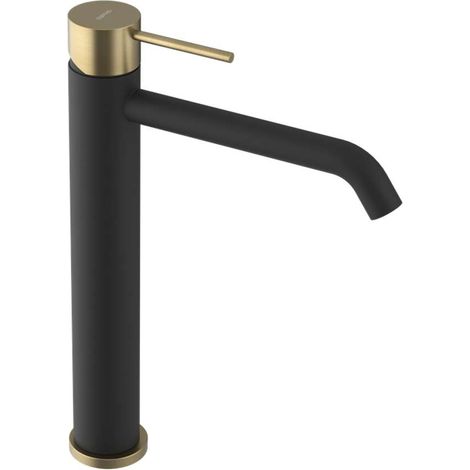 Sapho Ultramix - Waschtischarmatur, matt schwarz/mattgold UT007BG (1/2)
