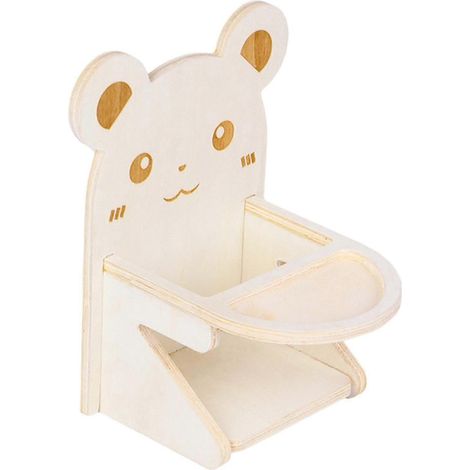 Chaise haute pour hamster, chaise en bois pour hamster, mini chaise haute pour rat nain-S