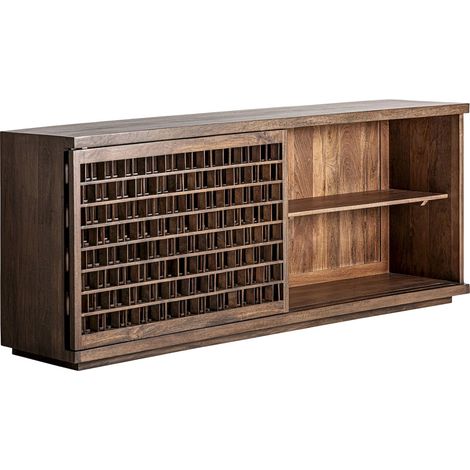 Buffet art déco en bois de manguier finition naturelle marron - Marron bois naturel (1/5)