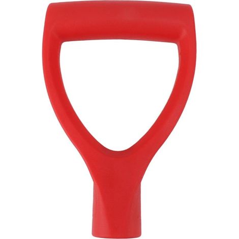 Poignées de pelle Type D 32mm ID en plastique, Installation rapide, poignée à neige pour creuser, outil de ratissage rouge (1/5)