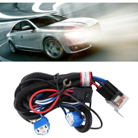 Adecuado para maximizar el brillo de los faros de automóviles: kit de arnés de cableado de relé H4 12V 50W 40A