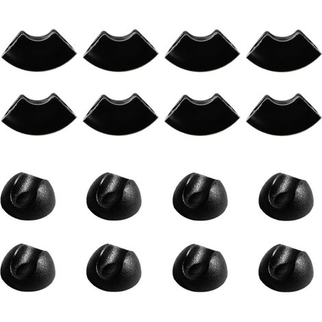 Protections 16pcs de U Noir en Caoutchouc Table de Pieds Faciles à Installer et Nettoyer aux Adaptées Chaise et Mobilier (1/5)