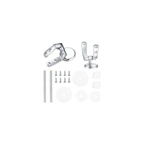 Cerniera per sedile WC, kit di fissaggio di ricambio, fissaggio cerniera sedile WC - 2 pezzi - Crezuo