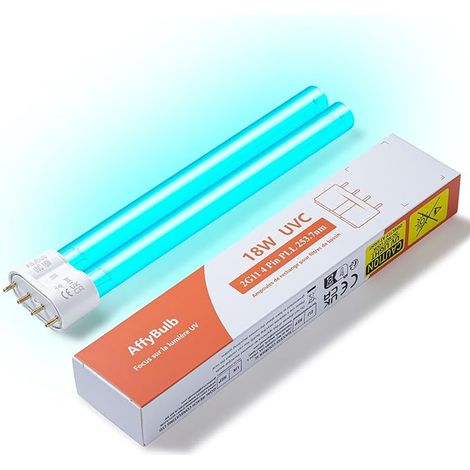 18W 2G11 PLL UVC Lamp - Water Clarifier, UVC Filter Aquarium - Algae Bacteria (1/4)