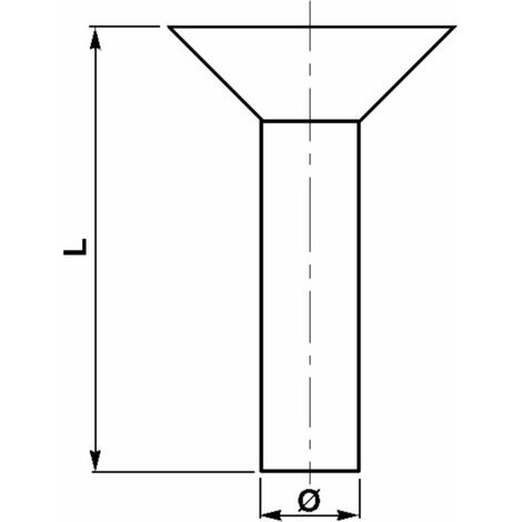 Rivets tête plate Ø 7X26 adaptable sections et dents (1 kg)