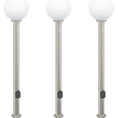 Lampioni a dissuasore con sensore e presa 3 pz 120 cm IP44 vidaXL (1/5)