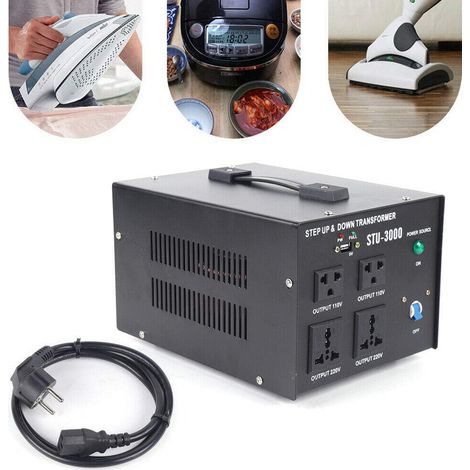 2400W Spannungswandler AC 220V zu 110V Frequenzumrichter Frequenzumrichter Abwärtswandler Spannungswandler Transformator Sicherheitswandler