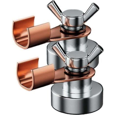 Magnetic Welding Holder, XU, Welding Ground Magnet 2 Ground Clamp Tools for Welding Holder Strong Magnetism Copper Electrode Welding Flanges (1/4)