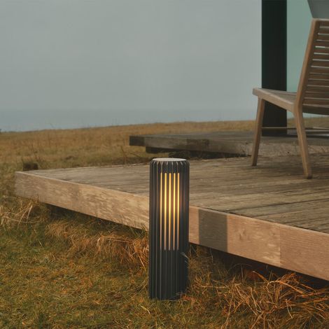 Potelet luminaire ALUDRA 45 Aluminium Seaside anthracite H. 45,4 IP44 Nordlux-Extérieur