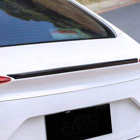 Passend für Honda Civic (2016–2019), Heckspoilerabdeckung in glänzendem Schwarz (1/4)