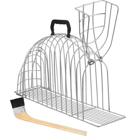 Cage de Bain pour Chat en Métal avec Brosse Intégrée, Serrure Pratique et Rangement Facile, Toilettage à Domicile Boutique (1/5)