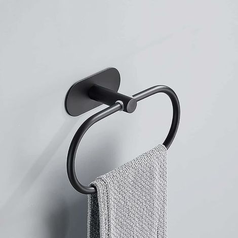 royaluxe - Anneau Porte-Serviettes, Porte Serviette Rond, Style Contemporain en Acier Inoxydable 304 Chromé Porte-Serviette pour Salle de Bain, Cuisine, Patio (1/5)