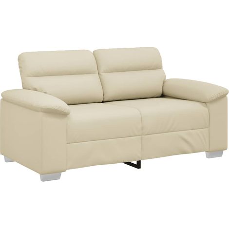 2-Sitzer-Sofa Creme 160x81x84 cm Kunstleder vidaXL (1/5)