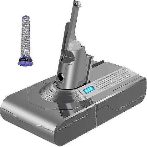 Adaptateur de batterie de remplacement 21,6 V pour V8 + préfiltre compatible avec les batteries V8, V8 Absolute et V8 Animal, aspirateur rechargeable. (1/5)