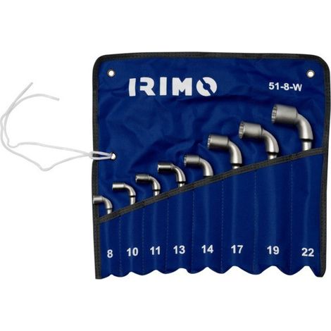 IRIMO - Jeu de 8 clés à pipe débouchées 6x12 dans une pochette
