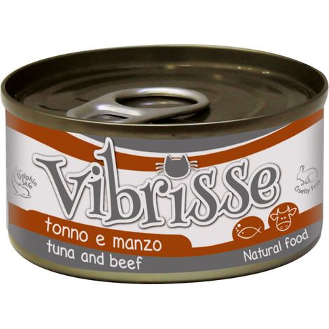 24 Dosen à 70 g: Vibrisse Cat Thunfisch und Rind 24 Dosen à 70 g