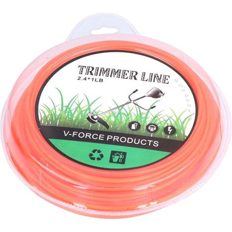 BelleRise - Fil remplacement pour débroussailleuse – Nylon 2,4 mm rouge – Résistant et souple (1/5)