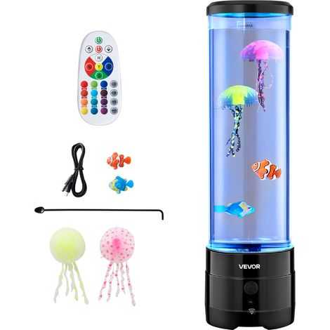 VEVOR Lampada a Tubo a Bolle, 16 Effetti di Luce Cangianti, Lampada Sensoriale a Bolle con Altoparlante Bluetooth Integrato e Rumore Bianco, per Camera da Letto, Soggiorno e Arredamento per Casa
