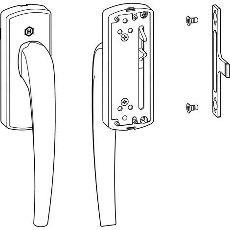 HAUTAU ATRIUM HKS Drehgriff 202 AG, mit Aufsatzgetriebe, rechts, silber eloxiert (1/3)