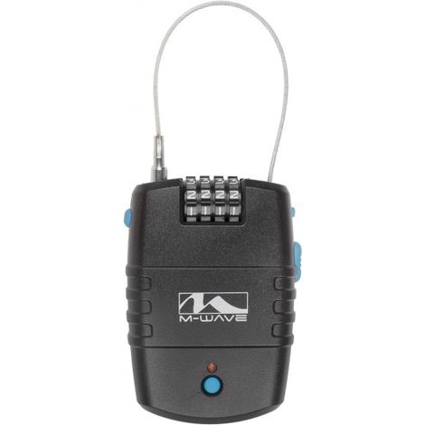 m-wave LOCK N ROL Kabelschloss schwarz mit Alarm
