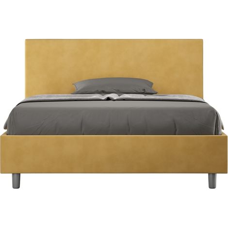 Letto Matrimoniale Extra Large 200x200 cm Senza Rete Adele Ocra (1/5)