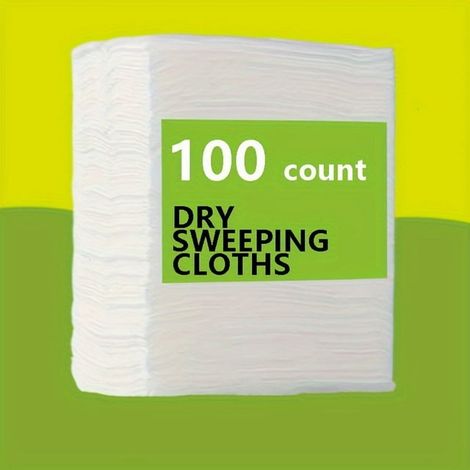 100 Lingettes de Rechange pour Serpillière Humide, Chiffons Jetables pour Nettoyage de Sol, Balai Trapèze, Parquet, Carrelage, Lot de 100 Pièces, Accessoires de Ménage (1/5)