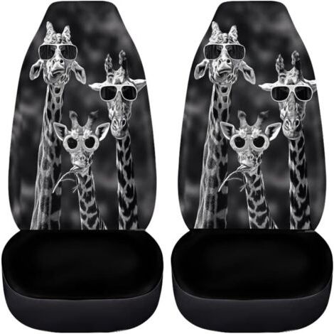 Lot de 2 housses de siège de voiture girafe pour sièges avant de voitures, camions, berlines, housses de coussin anti-saleté pour animaux domestiques pour homme et femmedengyank (1/5)