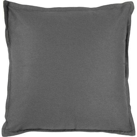 TOILE DE TOSCANE - Coussin 100% coton gris 40x40 (1/2)