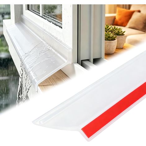 Rain and Rain Strip for Windows, Rubber Seal Strip Water Protection for Windows, Doors and Balconies from Water Intake (Transparent, 5.5cm x 3m) (1/5)