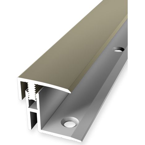 PROVISTON Abschlussprofil Parkettausgleich Breite: 21 mm Höhenausgleich: 17 - 22 mm Länge: 1000 mm Aluminiumprofil Sand 1 Stück (1/5)