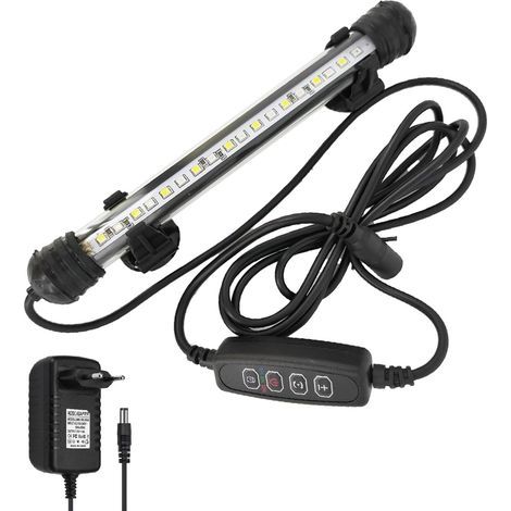Lampe Pour Aquarium, Led Fish Tank Lighting, Aquarium Lamp A Economie D'energie Lampe Fonction de Chronométrage, Bleu et blanc, 18CM (18 cm) [Classe énergétique G] (1/5)