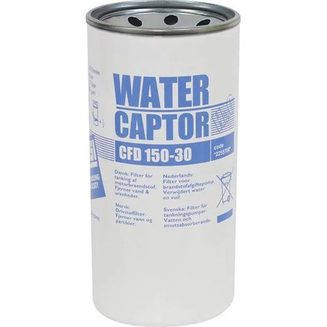Filtre à gasoil à absorption d'eau 150 l/min 30μ femelle 1"1/4