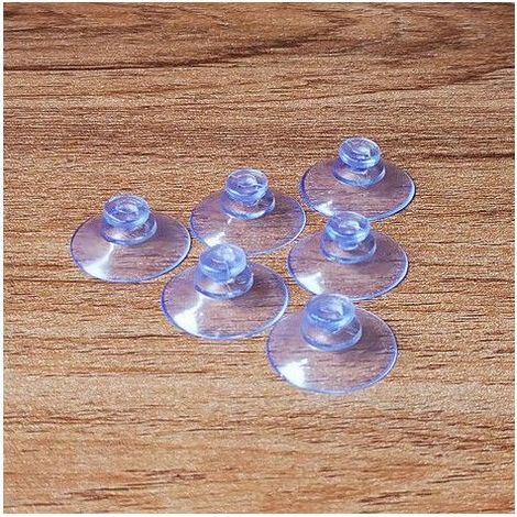 Lot de 10 ventouses transparentes de 20 mm, en forme de champignon, en PVC lisse sans crochets, pour voiture, camping, (1/5)