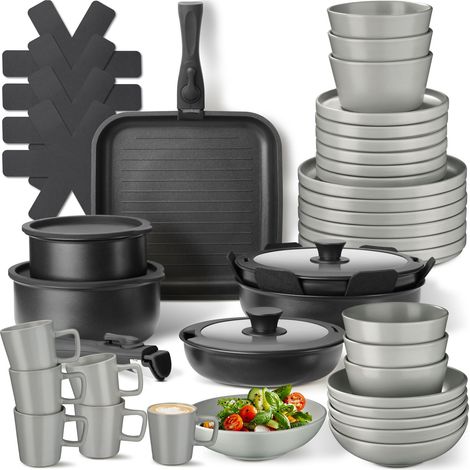 Ensemble de vaisselle pour 6 personnes avec kit cuisine