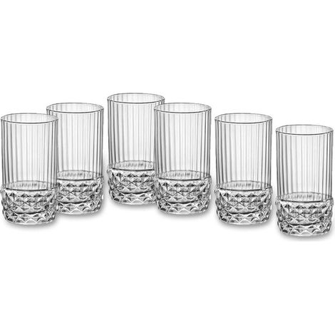 Set 6 Bicchieri Tavola Liquore Shot in Vetro America' 20s 8 cl