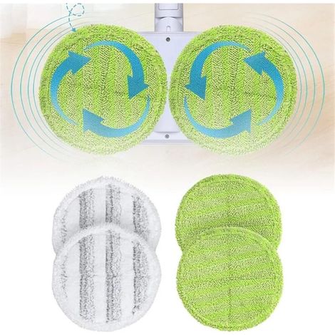 CSPARKV Paquet de 4 tampons en Microfibre réutilisables, for OGORI, vadrouille électrique for Le Nettoyage des sols en Bois, Lavable en Machine Chiffon de vadrouille pour Robot (1/5)