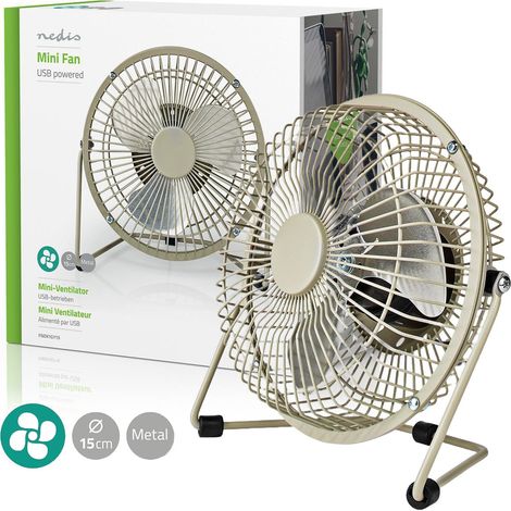 Nedis Ventilatore da scrivania tavolo computer pc alimentazione USB 3 Watt 15 Cm Grigio