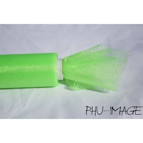 Organza decorativa 48 cm 1 rotolo verde chiaro (1/2)