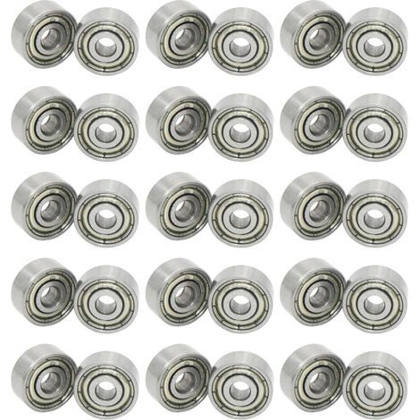Pack of 30 623zz ball bearings, miniature ball bearings with double metal shielding, suitable for skateboards, scooters, 3MM10MM4MM (1/5)