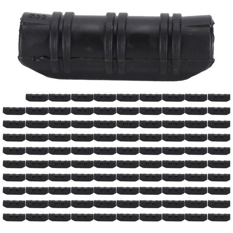 100 pcs Serre Cadre Tuyau Clip Pince Jardin Film Parasol Net Fixation Pince Connecteur22 Noir. (1/5)
