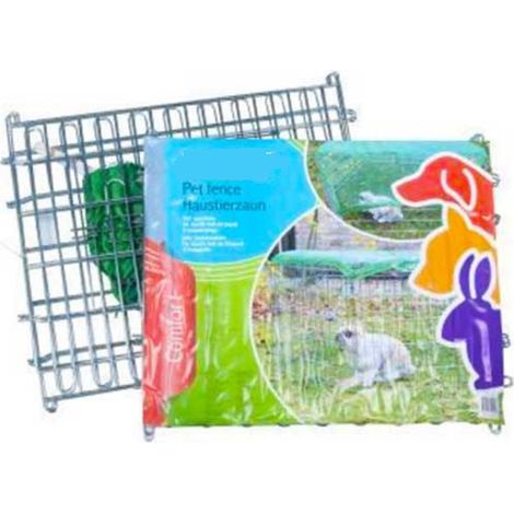 TrAdE Shop Traesio - Recinzione Da Giardino Per Animali Domestici Con Telo Coprisole Reticolato - (1/2)