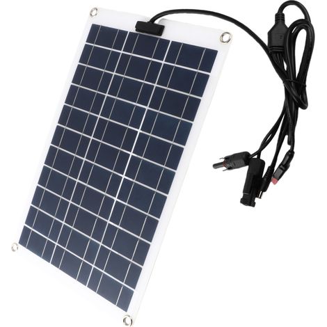 Panneau solaire 16,5 x 10,6 pouces, connecteurs multiples, 50 W, transmission stable, chargeur de batterie solaire pour ordinateur portable et appareils de camping (1/5)