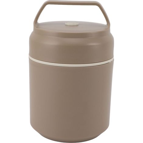Boîte repas thermos 420ml en acier inoxydable étanche isolation thermique poignée design adulte bento pour bureau voyage kaki (1/5)
