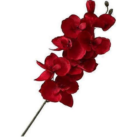 Orchidées artificielles papillon de nuit, fleurs en soie réalistes, décoration pour mariage, fête, maison ou bureaurouge (1/5)
