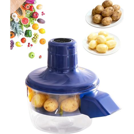 Éplucheur électrique pour légumes - Appareil de cuisine 3 en 1 rechargeable par USB Mini éplucheur pour fruits et légumes Cuisine rapide et facile