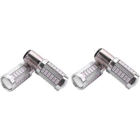 ampoules LED rouges 1157 P21/5w Bay15d ultra-lumineuses 33 SMD 5630 5730 pour feux de freinage et antibrouillards de voiture 21/5w QAQ (1/5)