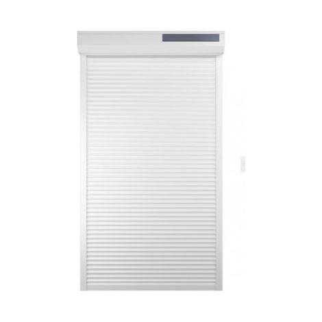 Volet Moustiquaire – Volet roulant solaire radio alu 215 cm x 120 cm – Motorisation autonome – Panneau photovoltaïque – Installation sans fil (1/4)